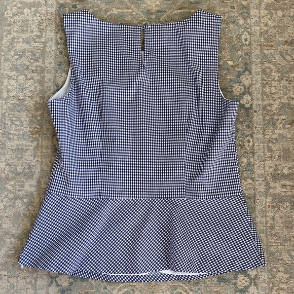 Talbots Gingham Peplum Top - Picture 5 of 8